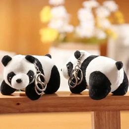 Plush Keychains Cute Plush Panda Keychain Fashion Chinese Doll Plush Doll Toy Animal Panda Pendant Decoration Pavilion Gift Womens Jewelry Llavero S2452802