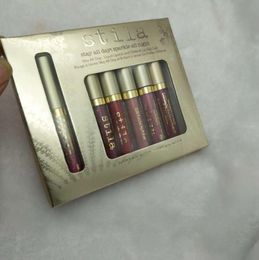 New Stila Lip Gloss Stay All Day Sparkle Night Liquid Lipstick Holiday Set Kit 6pcs Lipgloss drop2746888