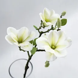 Decorative Flowers 1Pc 3 Head Artificial Magnolia Flower Floral Art Fake Table Vase Arrangement El Shopping Mall Pography Props