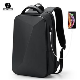 Fenruien Fashion Multifunction Hard Shell Series Backpack Men Anti Theft Waterproof Laptop Business Travel 220224 195h