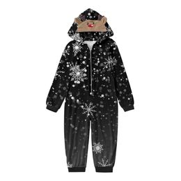 2023 Christmas Pyjamas Family Matching Outfits Snowflake Print Kid Adult Romper Xmas Sleepwear Christmas Family Pyjamas