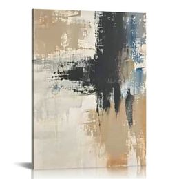 Beige Abstract Abstract Wall Art Painting набор нейтральных холст настенные принты черные бежевые современные настенные декор минималистские художественные картинки абстрактные современные произведения для комнаты спальня