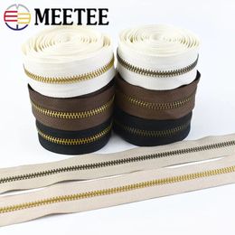5/10/20Meters 3# 5# Metal Zippers Tape Bag Jacket Decor Zipper Clothes Luggage Continuous Zip Coil Closure Tailoring Accessories