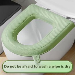 Toilet Seat Covers Washable EVA Household Cover With Handle Waterproof Sticky Mat Reusable Pad Bathroom Accessories
