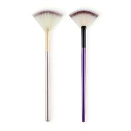 Makeup Tools 1pc Fan Shaped Highlight Brush Contour Brush Blending Highlighter Makeup Brush Face Loose Powder Brush Cosmetic Beauty Tools z240529