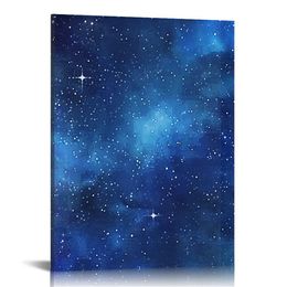 Starry Sky Wall Art - Framed Canvas Prints with Planet Universe Space Design - Perfect for Modern Home Decor - Ideal Wall Decor for Living Room Bedroom Bathroom and Office
