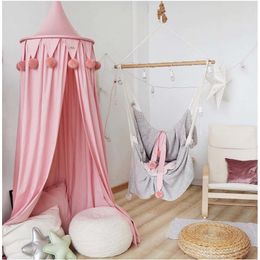 INS Children Household Hair Bulb Summer Baby Hanging Dome Nets Bed Curtain Games Tent Europe Type Style L2405