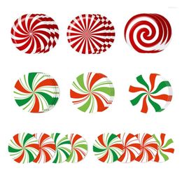 Party Decoration Christmas Candy Stickers 12 Pcs 3 Sizes For Xmas Home Bedroom Wall Floor Self Adhesive Cartoon Decals