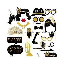 Other Event & Party Supplies Po Props Booth Decorations 1920S Gatsby Roaring 20S Wedding Great Funny Decor West Christmas Halloween Wi Dhlnm