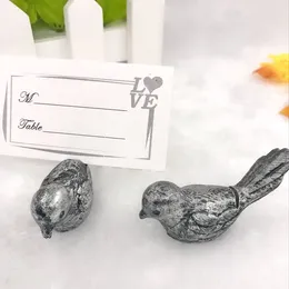 Party Favor 10-PCS Antique Mini Bird Place Card Holder Name Po Memo Number Stand Clip Wedding Baby Shower Table Centerpiece Decor