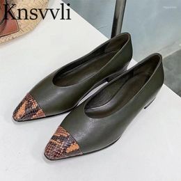 Casual Shoes 2024 Walk Woman Pointed Toe Shallow Loafers Women Genuine Leather Patchwork Comfort Flat For