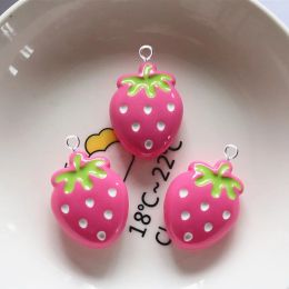 10pcs Kawaii Fruit Cherry Peach Blueberry Charms for Jewelry Making Lovely Flowers Carrot Pendants Diy Earring Necklace Findings