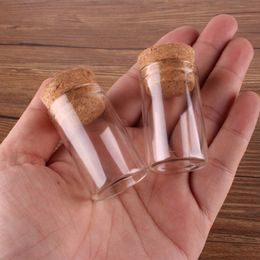 50pcs 10ml size 24 40mm Small Test Tube with Cork Stopper Spice Bottles Container Jars Vials DIY Craft 2807