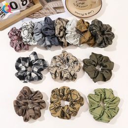 2024 Advanced Retro Elastic Hair Ties Large Intestine Hair Ring Ropes Headdress Simple Head Flower New Headwear Accessories