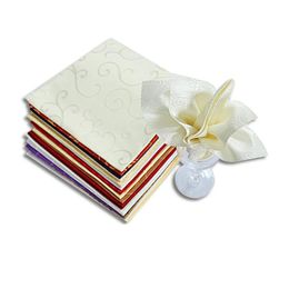 Table Napkin 25pcs lot 48cm Square Fabric Pocket Handkerchief Cloth For Wedding Decoration Event Party El Home Supplies 335F