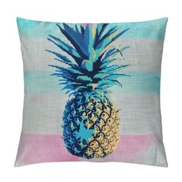 Summer Sofa Throw Pillow Cover Hello Summer Beach DecorativeThrow Pillow Cover for Sofa Couch Bed Car Pillow Case Home Patio Party, Tropical Palm Leaf Decoration