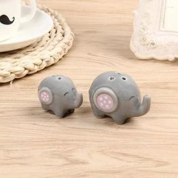 Party Favor 18pairs/lot Wedding Souvenir Ceramic Cartoon Animal Elephant Seasoning Pot Small Gift Box Favors For Festivals Accessories