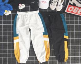 Mens Pants New Pants with Panelled pattern Loose Drawstring Sport Pants Casual Nine Points Sweatpants for Man Woman2003302
