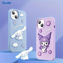 Kuromi 3D Silicone Phone Case for 14 Pro Max, Soft Protective Bumper Cover Cute Katie Cat Design Compatible with iPhone 12 and 13 Series