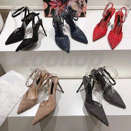Designer Pointed Toe Women Paris Dress Shoes Luxurys Designers High-heeled black-Bottoms Heels Wedding shoes