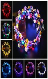 LED Light Up Wreath Headband Women Girls Flashing Headwear Hair Accessories Concert Glow Party Supplies Halloween Xmas Gifts RRA209865354