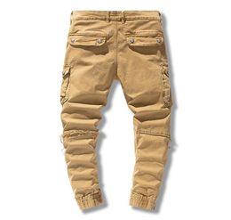 6 Pockets Denim Cargo Pants Men Jogger Tactical Military Casual Pant Men Clothing 2021 Spring 2105279409