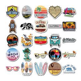 50pcs American California Stickers Funny DIY Decals for Water Bottle Skateboard Luggage Phone Cars Stickers Waterproof