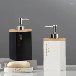 Liquid Soap Dispenser Modern Square Ceramic Portable Household Press Type Lotion Bottle Toilet Shampoo Moisture Bottling Bathroom Decor