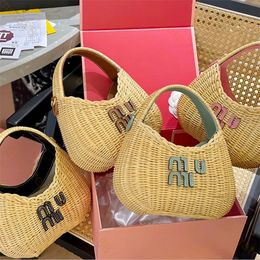 10a wander Shoulder Designer Cross Body Bags Strap Wicker Woven handbag Cosmetic purses Fashion travel beach Bag Raffias Straw weave Plaited Rattan tote Clutch bags