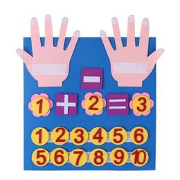 Math Counting Time Intelligence toys Montessori Childrens Felt Finger Digital Mathematics Toys Kindergarten Early Childhood Education Committee WX5.29