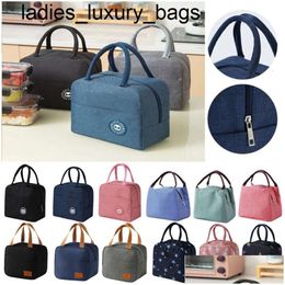 New Lunch Boxes Bags Portable Cooler Bag Ice Pack Insated Thermal Food Picnic Bags Pouch Mti-Pattern Drop Delivery Home Garden Kitchen D Dhpml handbag