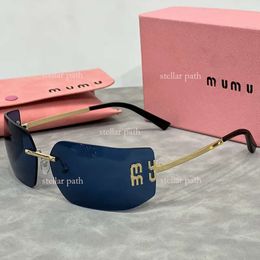 miumium sunglasses Designer sunglasses luxurys sunglasses letter runway glasses Y2K squared eyeglasses shades travel driving Beach sunglass e34