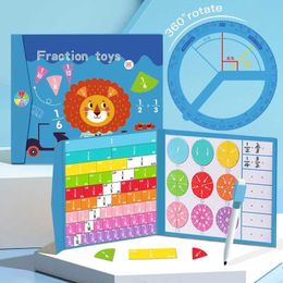 Math Counting Time Learning Toys Childrens Magnetic Fraction Mathematical Wooden Book Collection Teaching Visual Assistance Arithmetic Education Learnin WX5.29