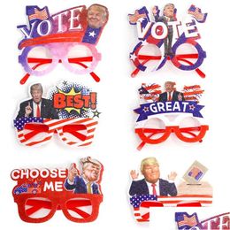 Party Decoration 2024 Us Presidential Election Trump Glasses Campaign Corporation Drop Delivery Home Garden Festive Supplies Event Dh1Wj