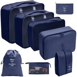 Cosmetic Bags 8x/Set Luggage Organiser Set Suitcase Packing Cubes Clothes Bag Waterproof Travel For