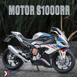 Diecast Model Cars 1 12 BMW S1000RR 2021 Die Cast Motorcycle Model Toy Vehicle Collection Autobike Shork-Absorber Off Road Autocycle Toys Car Y240530ORGT