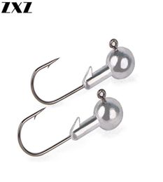 50pcsbox Barbed Jigging Lead Head Fishing Hook Jigs Kit for Soft Lure Worm Lures Hooks Jig Leaded Fishhooks with Tackle Box T410281641753