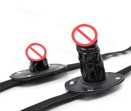 Black Faux Leather Strap Mouth Gag Plug Restraint Tool Oral Gift Couple Game New Oral Sex Bondage Blow Job Sex Toys A8761407766