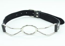 Open Metal Mouth Gag Plug Bondage Slave Restraints Genuine Leather Belt In Adult Games For Couples Fetish Oral Sex Toys For Women 1657970