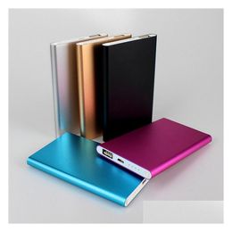 Cell Phone Power Banks Tra Thin Slim Powerbank 8800Mah Trathin Bank For Mobile Tablet Pc External Battery Drop Delivery Phones Accesso Otmft
