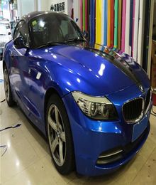 Midnight Candy Gloss Metallic Blue Wrap Car Wrap Foils With Air Bubble Free Glossy Metal Full Car Wrapping Covering7618571