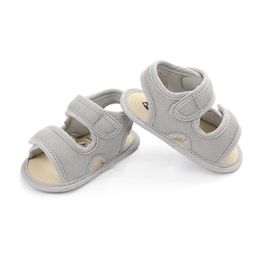 Summer Baby Shoes Newborn Boys Girls Soild Color Breathable Anti-Slip Soft-sole Sandals Infant Toddler First Walkers