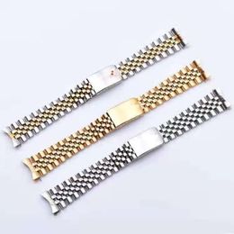 Watch Bands 19 20 21mm Two Tone Hollow Curved End Solid Screw Links Replacement Band Old Style VINTAGE Jubilee Bracelet For Datejust 269I