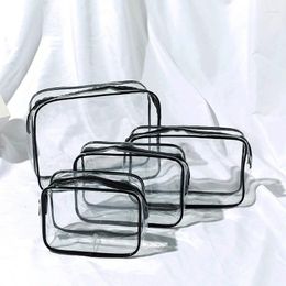 Storage Bags Transparent Pvc Cosmetic Bag Travel Beauty Case Make Up Organizer Bath Toiletry Wash Zipper Clear Makeup