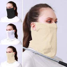 Scarves UV Protection Sunscreen Face Mask Fashion Breathable Neck Gaiter Bike Windproof Solid Color Scarf Summer