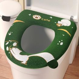 Toilet Seat Covers Cute Cartoon Winter Cover Household Full Pad For El Bathroom