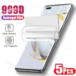 5Pcs Full Cover Hydrogel Film For Honor 90 70 50 10 Lite 80 GT 60 SE 90 Pro Plus 20 8X 9X Screen Protectors Not Glass