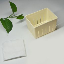 Versatile Plastic Tofu Mould Homemade Tofu Mould Soybean Curd Tofu Making Mould With Cheese Cloth Kitchen Cooking Tool Set