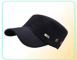 Men Summer Army Caps Adjustable Spring Baseball Fashion Classic Cotton Flat Top Hat Outdoor Sunproof Casual7608062