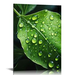 Canvas Wall Art For Living Room Bathroom Wall Decor For Bedroom Kitchen Artwork Canvas Prints Green Plant Flowers Painting Office Home Decorations Family Picture